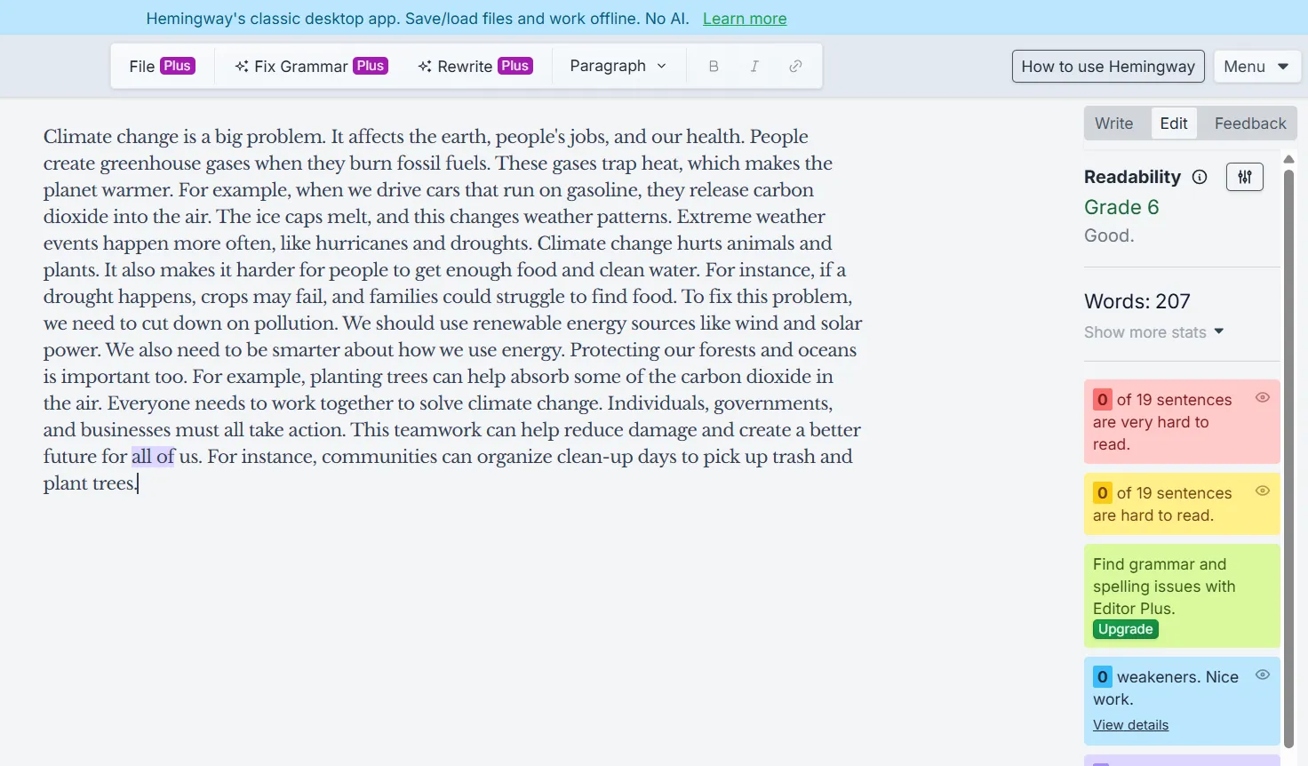 rewordgenerator text ai detection result
